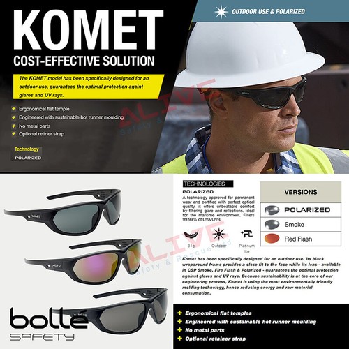 Bolle komet safety glasses - bolle,