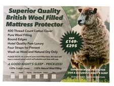 WOOL FILLED MATTRESS PROTECTOR