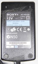 Genuine Sony 12V AC Adapter AC-HD12A - UK Plug Supplied
