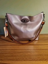 Ladies Silver Handbag Vegan