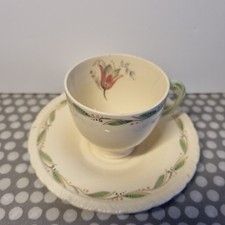 New Hall Pottery Hanley Coffee Cup And Saucer