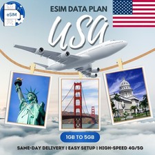 USA eSIM 1GB to 5GB | 4G/5G