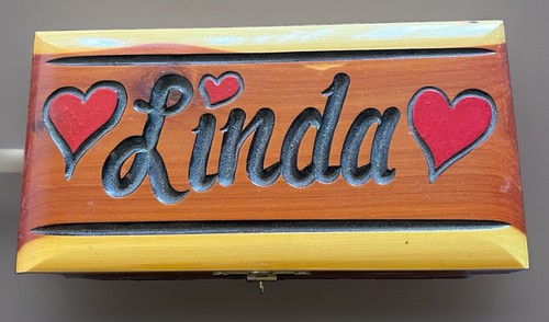 Vintage miniature cedar chest - miniature,