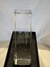 3D Hologram Bride & Groom Glass Paperweight