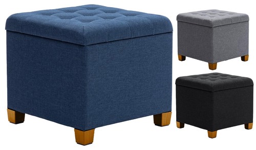 Ottoman storage square box - ottoman,