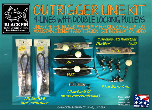 Outrigger rigging kit lines - kit,