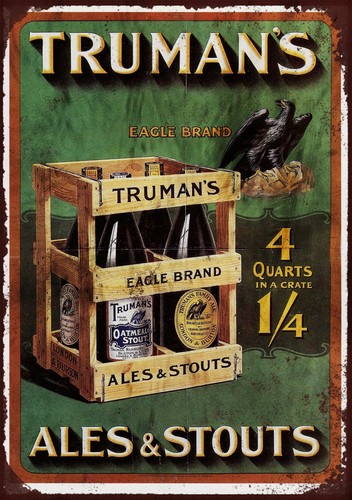 Trumans beer aged metal - trumans,