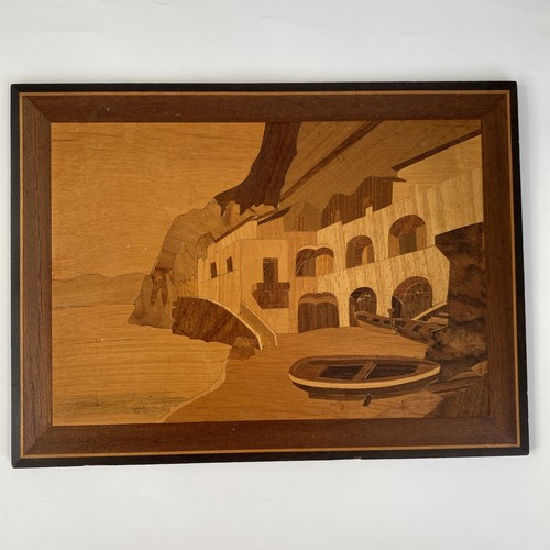 Marquetry picture seascape - marquetry,
