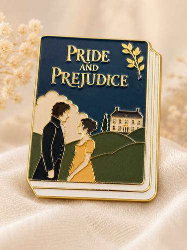 Book lover enamel pin badge - lover,