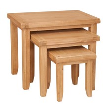 Nest tables solid oak - solid, natural