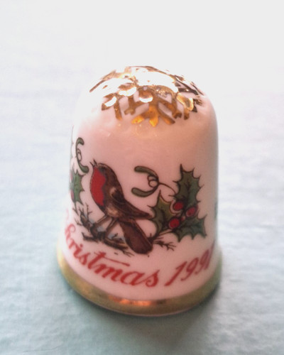 Caverswall bone china thimble