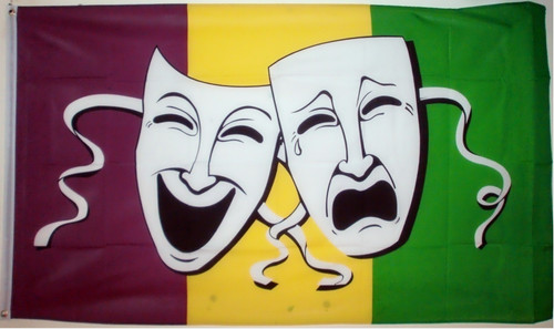 Comedy tragedy flag sock - comedy,