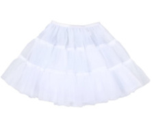 Flower Girl Child Short Hoopless Petticoat/Christening Underskirt/Dance Tutu,13"