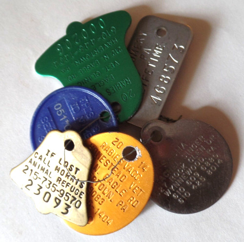 Vintage lost dog key charms - dog,