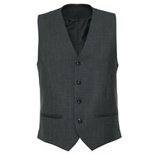 Mens Grey Wool Blend Waistcoat