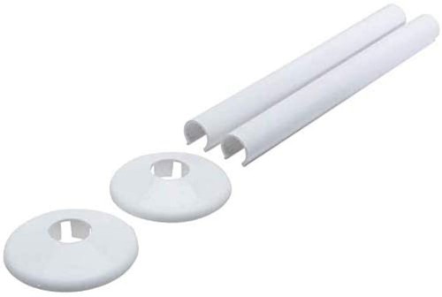 White radiator pipe covers - 2,