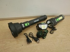 LitezAll 27625 3pce rechargeable torch flashlight set usb charging 1000 lumen