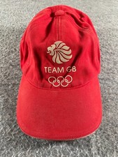 Vintage Team GB Hat Mens Red Olympics Lion Y2K Strap Back