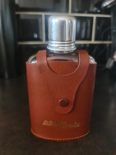Vintage glass flask housed - vintage,