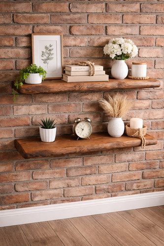 Shelf live edge floating - shelf,