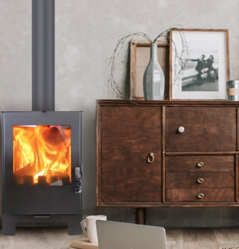 Wood burning stove fireplace - wood,