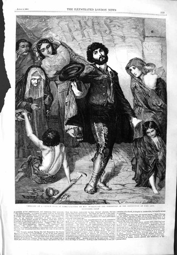 Original old antique print - original,