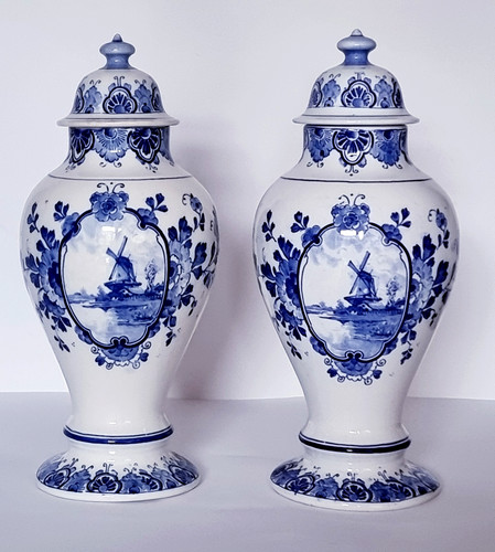 Antique delft blue white - blue,