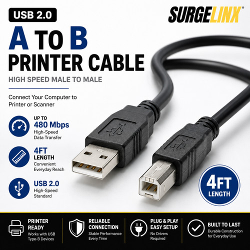 Surgelinx usb to b - usb,