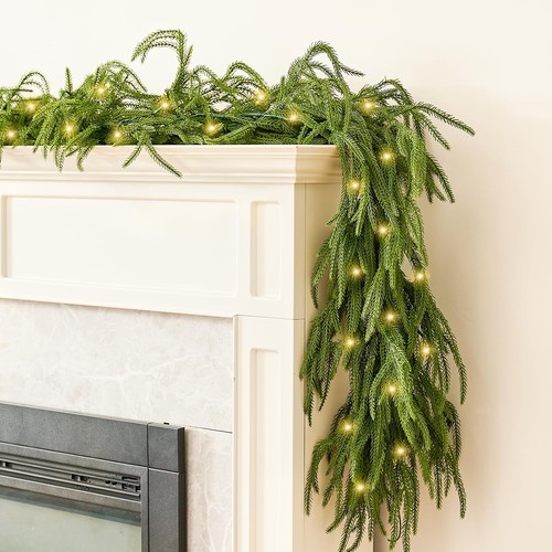 Christmas garland with - with, lights