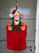DISNEY TIGGER CHRISTMAS STOCKING ~ PLUSH POLYESTER FUR ~ EXCELLENT CONDITION