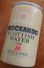 Vintage 1980s Knockando Scottish Water Tin 15cl  J&B Scotland Whisky Memorabilia