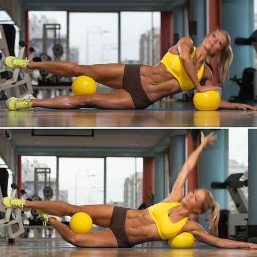 25cm yellow pvc pilates - yellow,