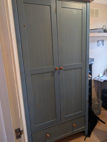Blue solid wood freestanding - solid,