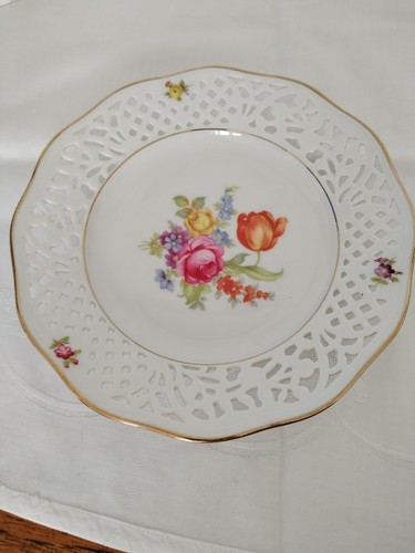 Vintage floral plate - vintage,