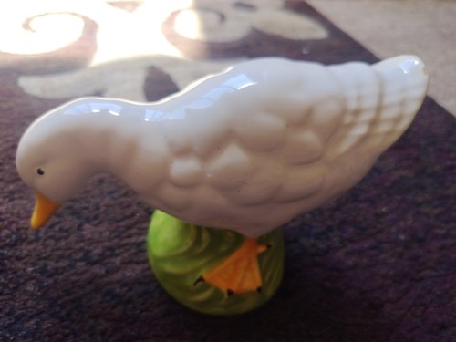 Pottery duck figurine - pottery,