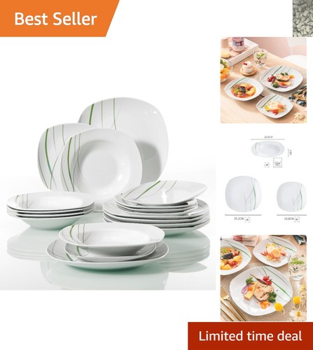 Piece ivory white dinner - 18-piece,