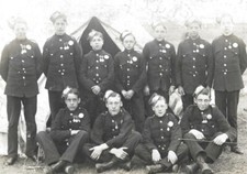 Real Photo Postcard Boys Brigade / Church Lads Members Medals Camp Tent