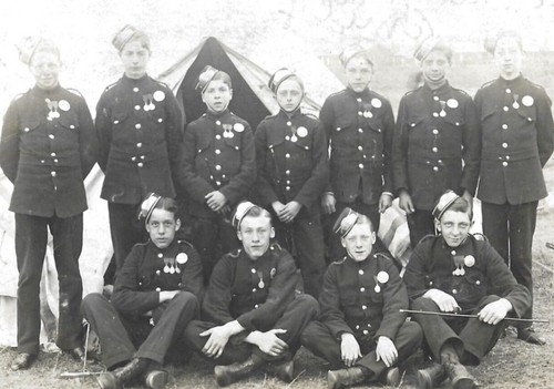 Real photo postcard boys - postcard,