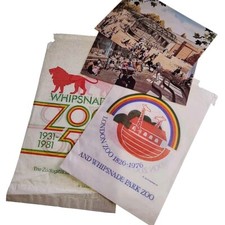 2x Whipsnade & London Zoo Paper Slip Bags & 2x Postcards