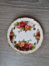 Vintage Royal Albert Old Country Roses Circular Trinket Tray / Pin Dish 12cm