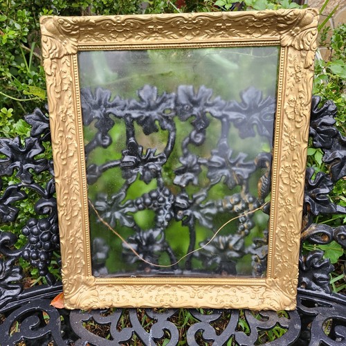 Vintage gold gilded - , gesso