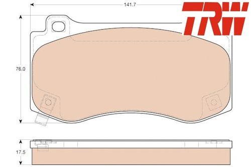 Front brake pads set gdb4449 - front,