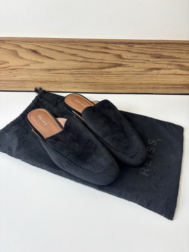 Reiss stella black suede mules - stella,
