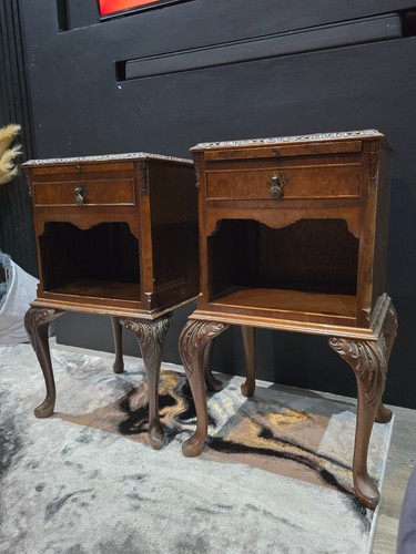Pair edwardian walnut - edwardian,
