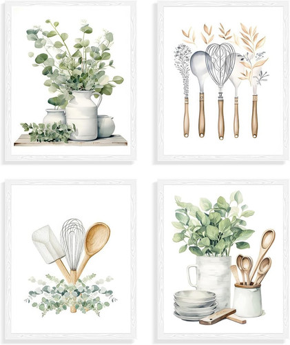 Pcs botanical kitchen wall - 4,