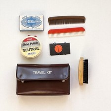 Vintage Travel Kit - Shoe Cleaning - Sewing - Plasters - Leather