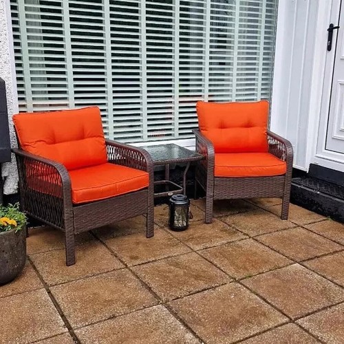Seater rattan bistro set - 2,