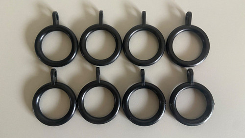25mm curtain rings black - 25mm,