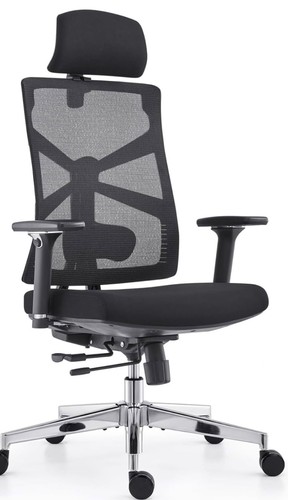 Black ergonomic office chair - office,