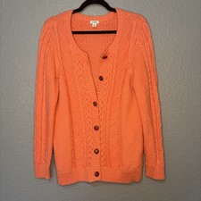 LL Bean Cable Knit Button
